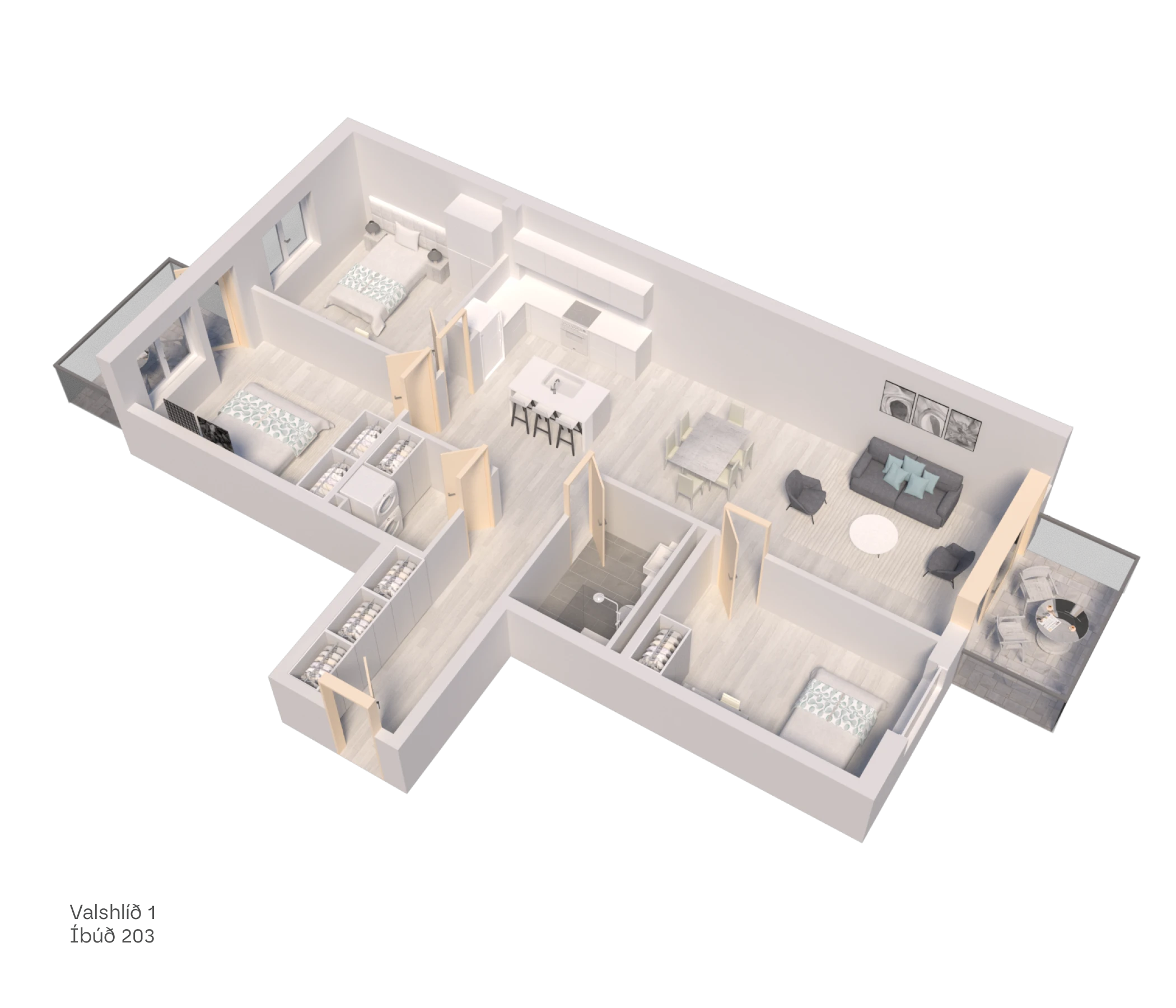 Grunnteikning fyrir 203