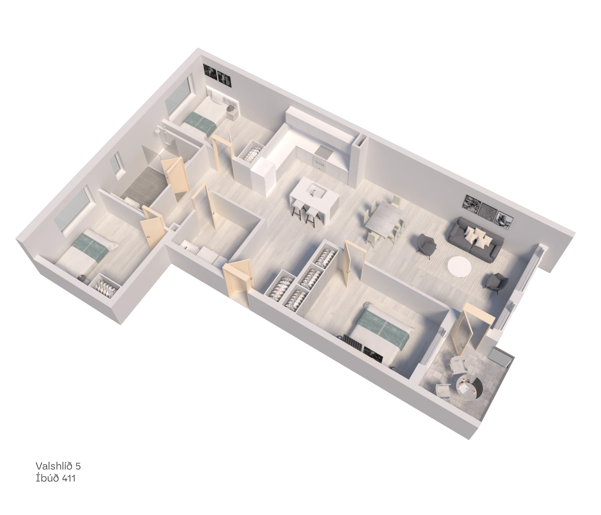 Grunnteikning fyrir 411